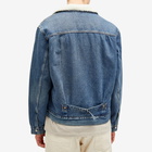 Levi's Men's Levis Exclusive Red Tab Type I Trucker Jacket in Blue Sherpa