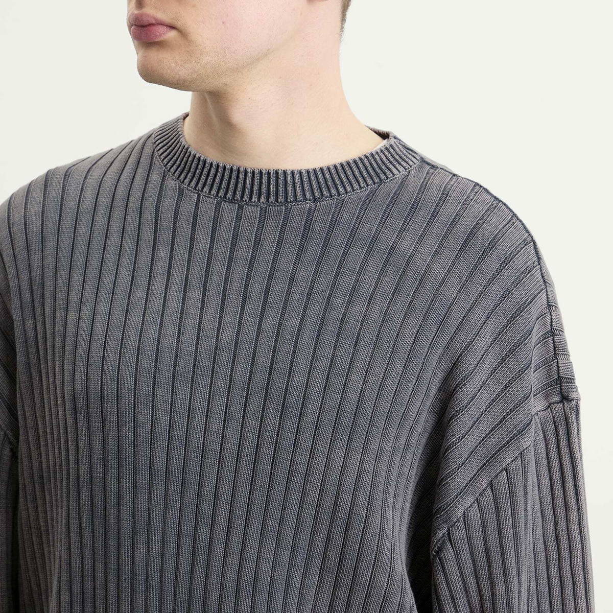 Balenciaga Men's Sweater with Logo in Light Blue