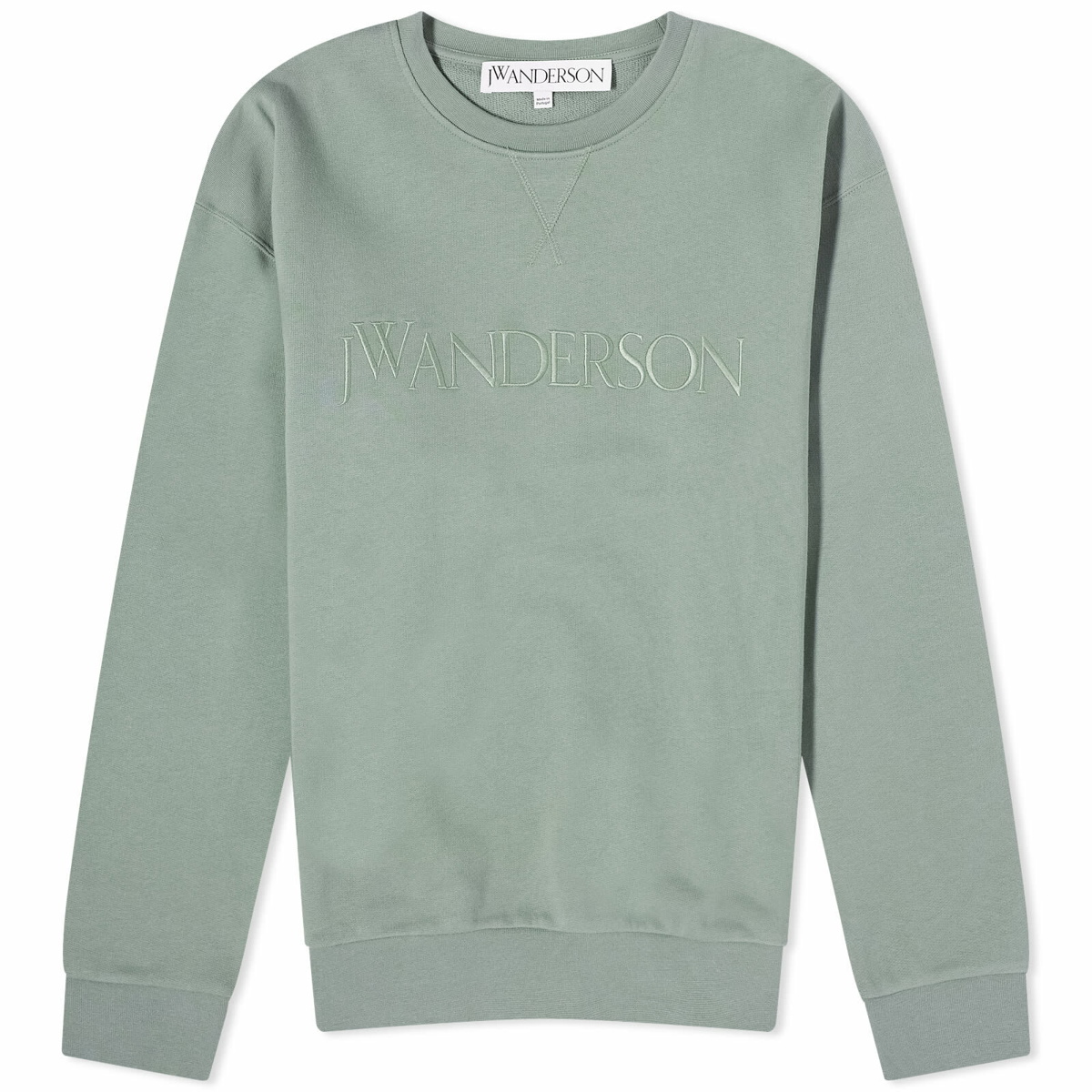 Photo: JW Anderson Men's Logo Embroidery Crew Sweat in Green
