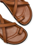 A.emery Jalen Slim Leather Sandals Tan