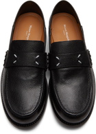 Maison Margiela Black Grained Stitch Camden Loafers