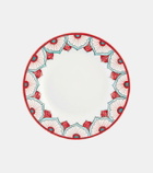 Les-Ottomans Peacock dessert plate by Bertrando Di Renzo