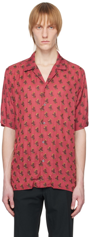 Photo: Dries Van Noten Red Embellished Shirt