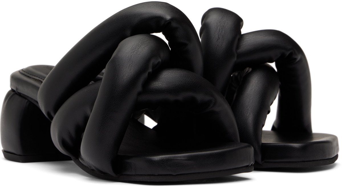YUME YUME Black Kitten Sausage Heeled Sandals