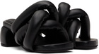 YUME YUME Black Kitten Sausage Heeled Sandals