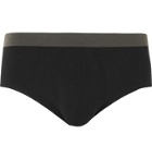 Hamilton and Hare - Five-Pack Seamless Cotton-Blend Briefs - Black