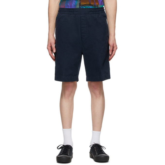 Photo: Acne Studios Blue Cotton Twill Shorts