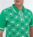 Gucci Jacquard cotton and wool-blend polo shirt