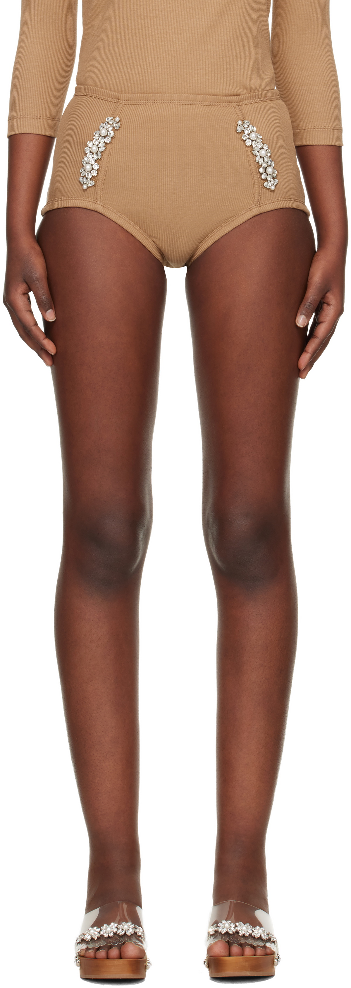 Simone Rocha Beige Sculpt Briefs