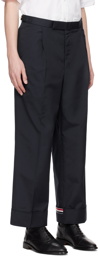 Thom Browne Navy Tricolor Cuff Trousers