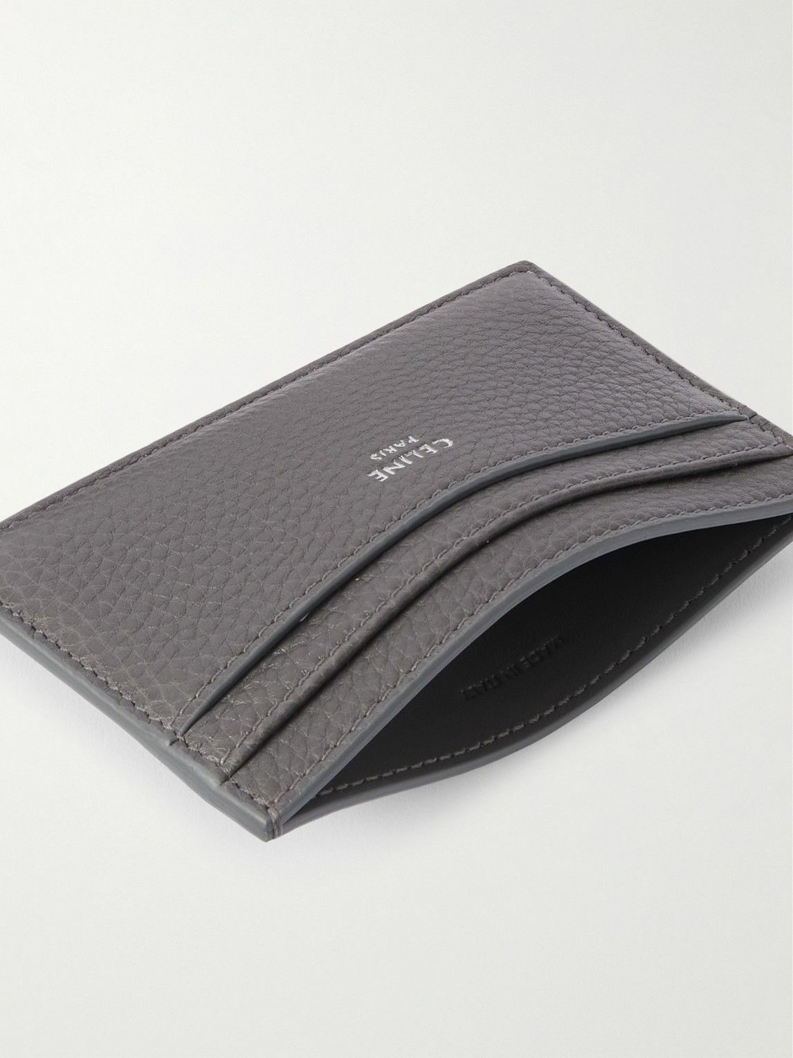 CELINE - Logo-Detailed Full-Grain Leather Cardholder