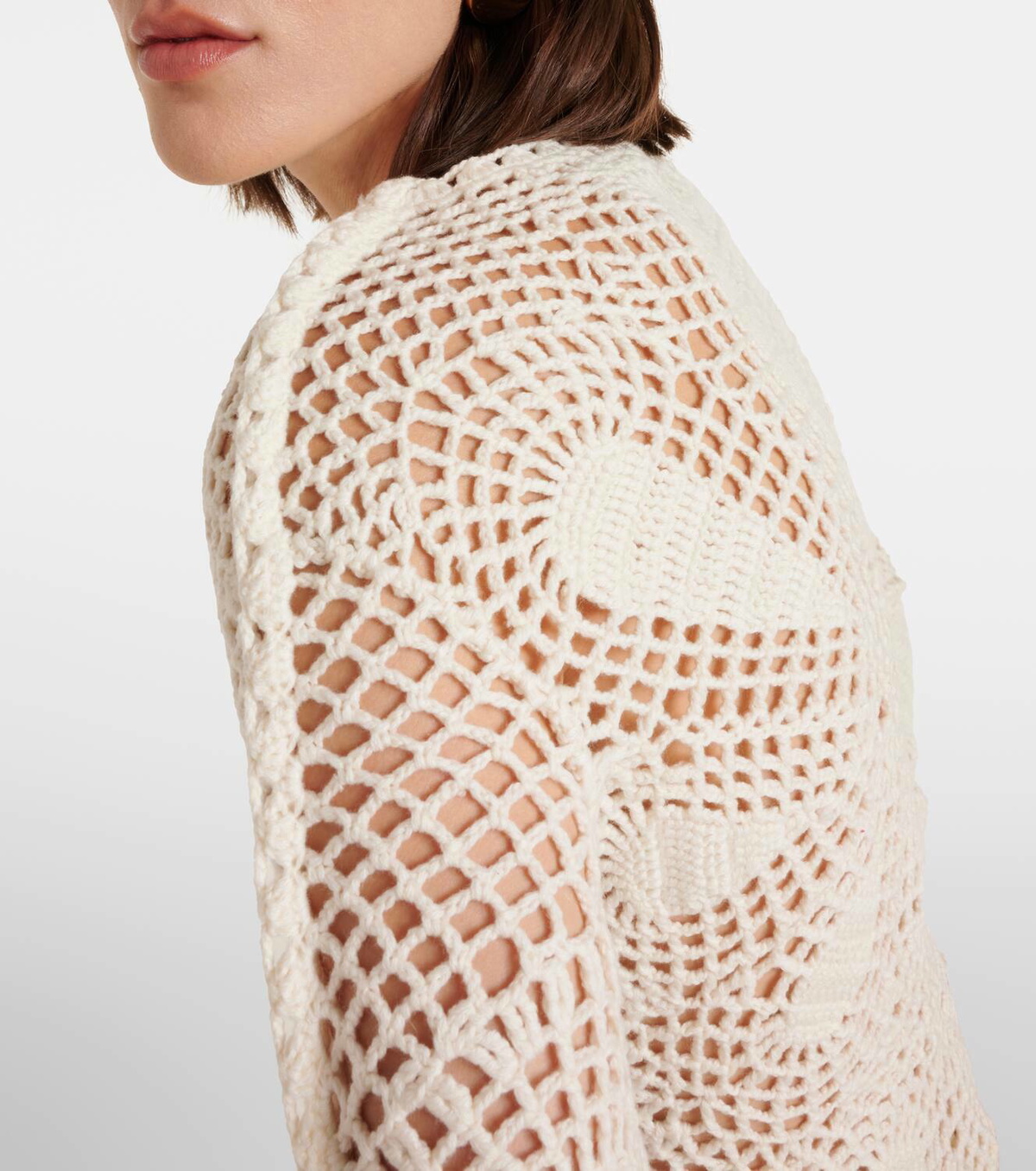 Gabriela Hearst Caps crochet wool and cashmere top