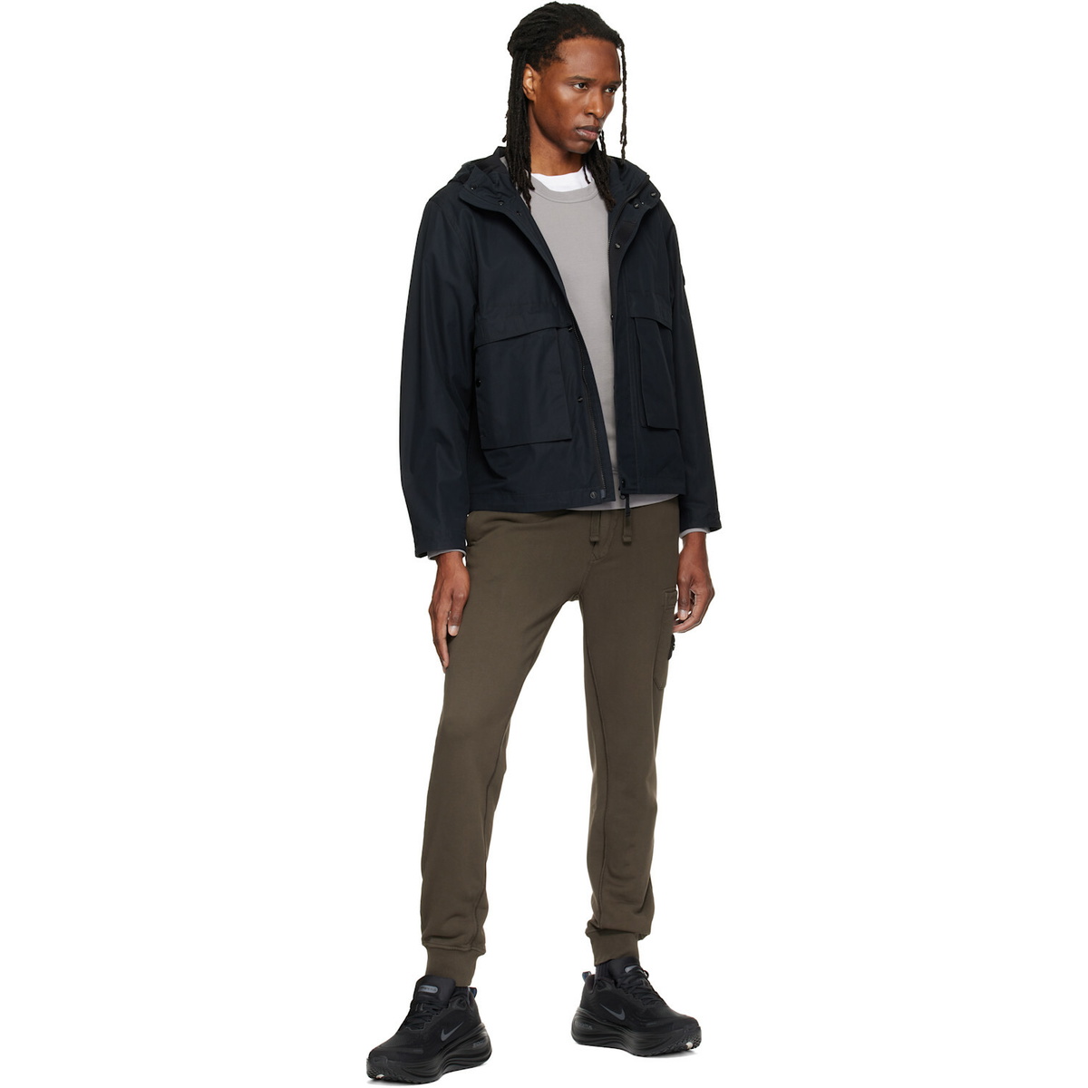 Stone Island Black Q100025 All-Weather Cotton Canvas_S.I. Ghost Jacket