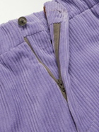 ZEGNA x The Elder Statesman - Straight-Leg Cotton and Oasi Cashmere-Blend Corduroy Trousers - Purple