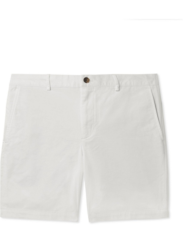 Photo: CLUB MONACO - Baxter Slim-Fit Stretch-Cotton Twill Shorts - White