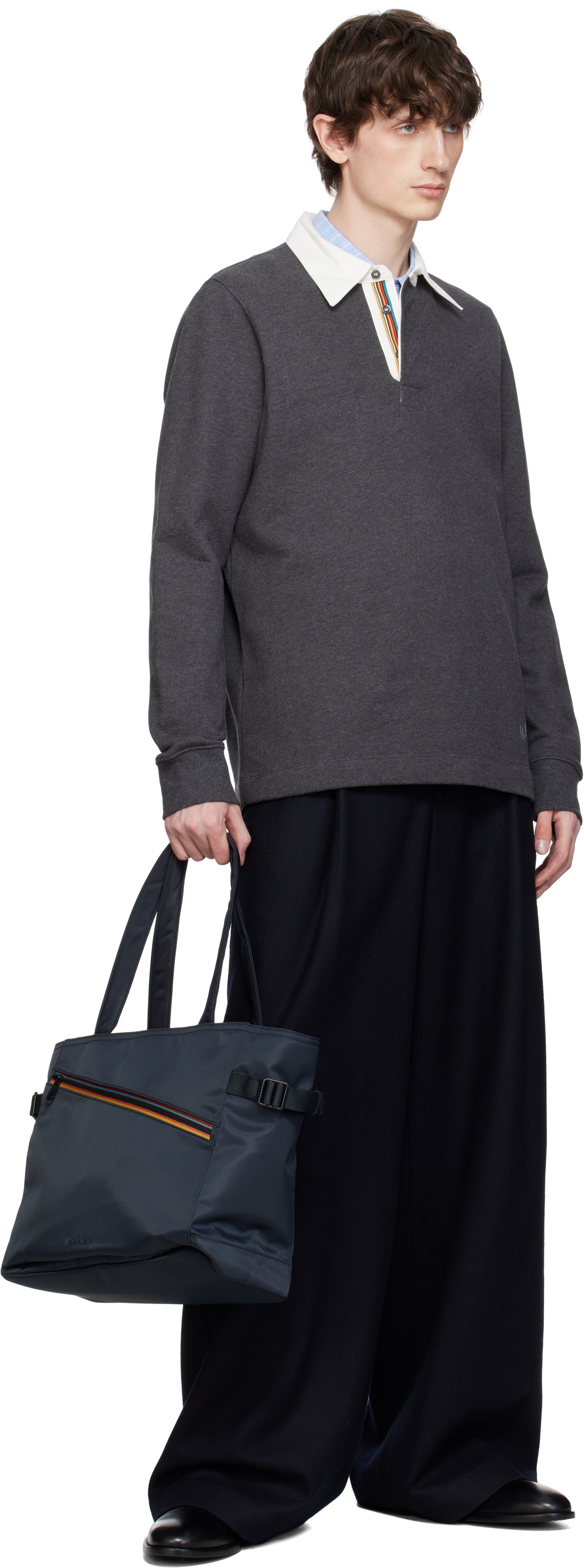 Paul Smith Navy Signature Stripe Tote
