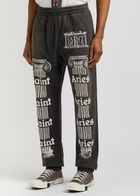 Saint Mxxxxxx Saint Aries Printed Cotton Sweatpants Black
