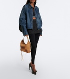 Balenciaga Le City Small suede shoulder bag