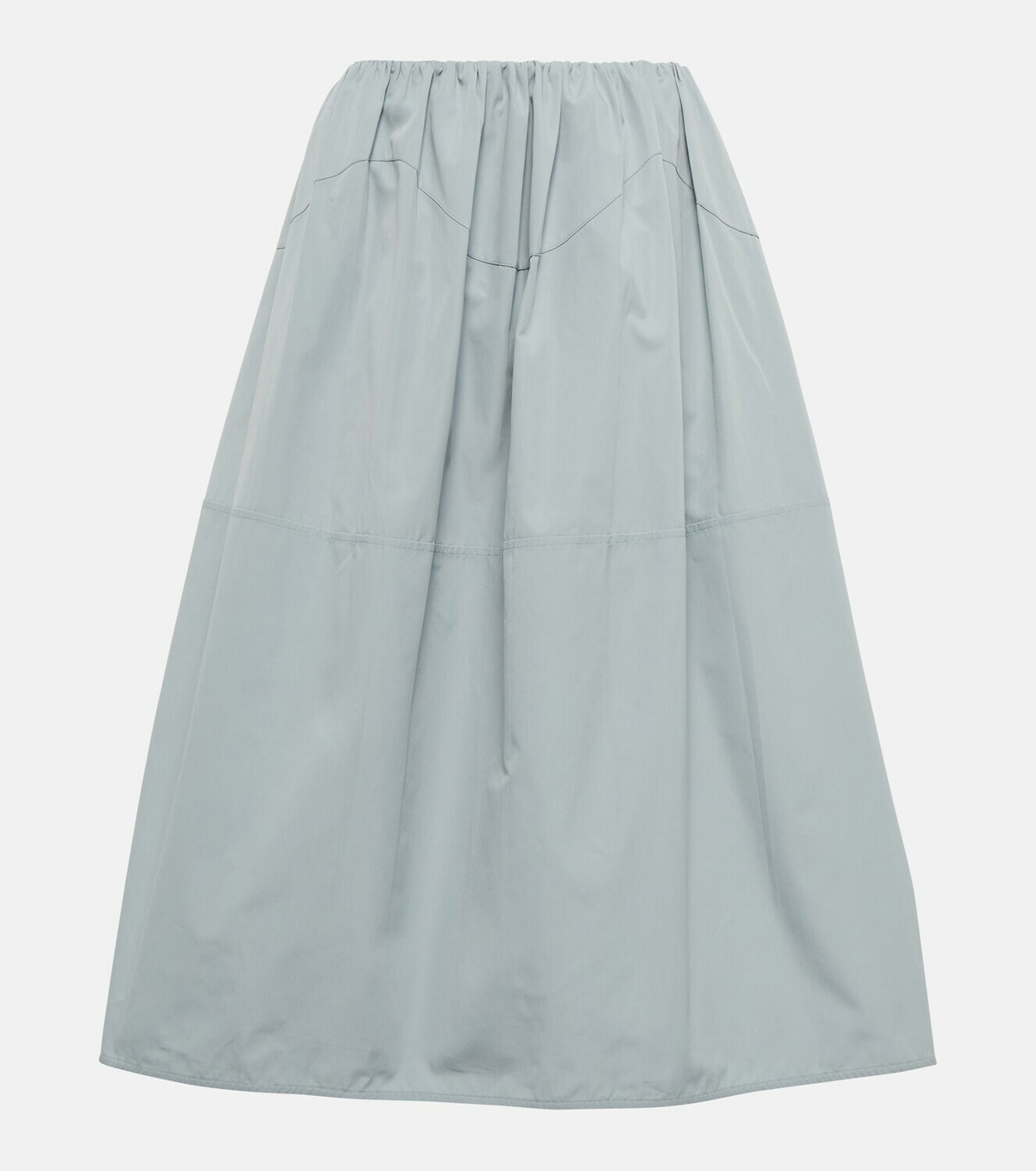 Jil Sander - Gathered cotton poplin midi skirt Jil Sander