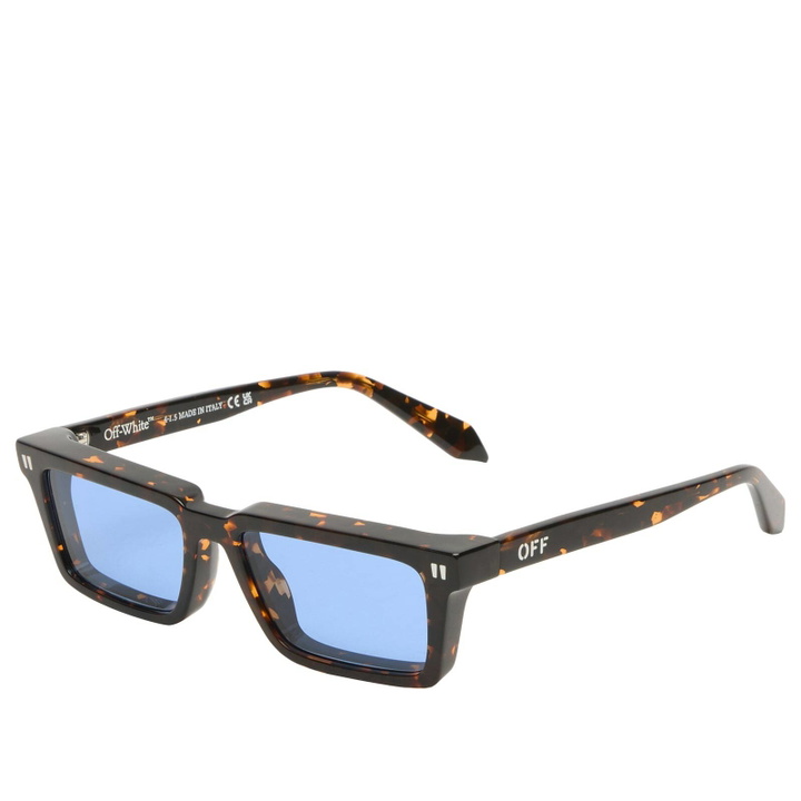 Photo: Off-White Sunglasses Tyler Sunglasses in Dark Havana/Blue 