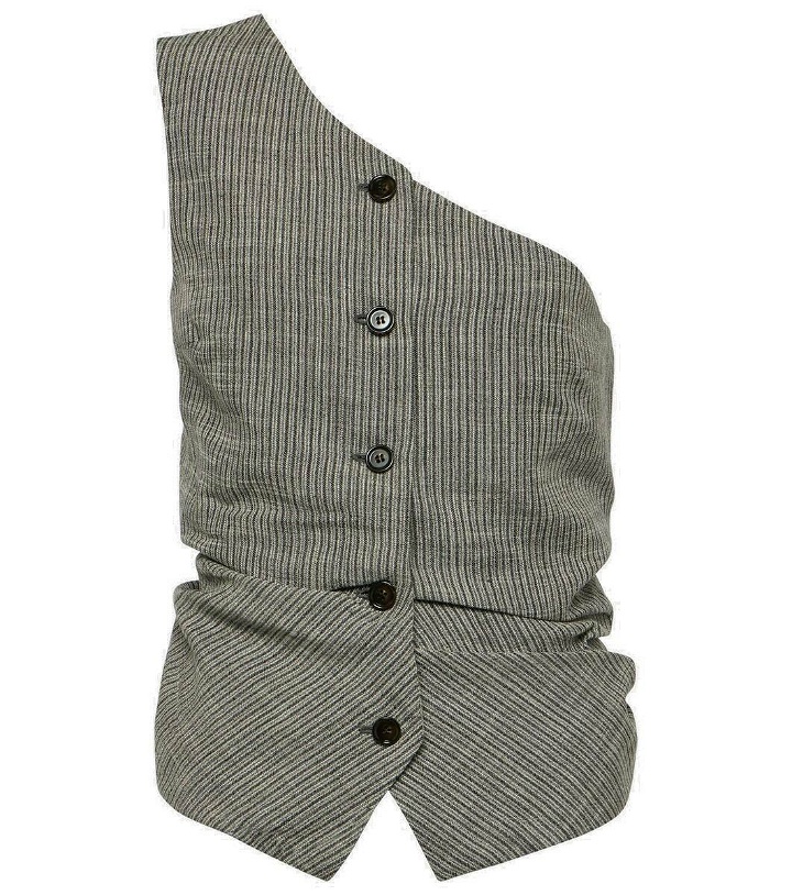 Photo: Acne Studios One-shoulder linen-blend vest