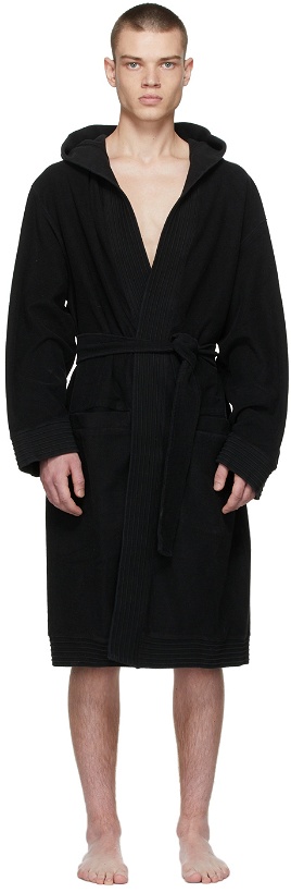 Photo: We11done Black Jersey Gown Robe