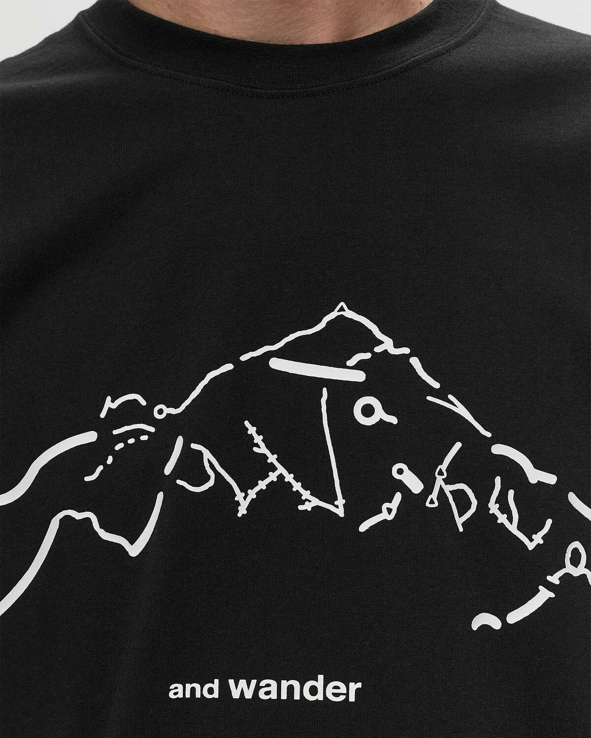 And Wander Daijiro Ohara Map Key Print T Ss Black Shortsleeves and