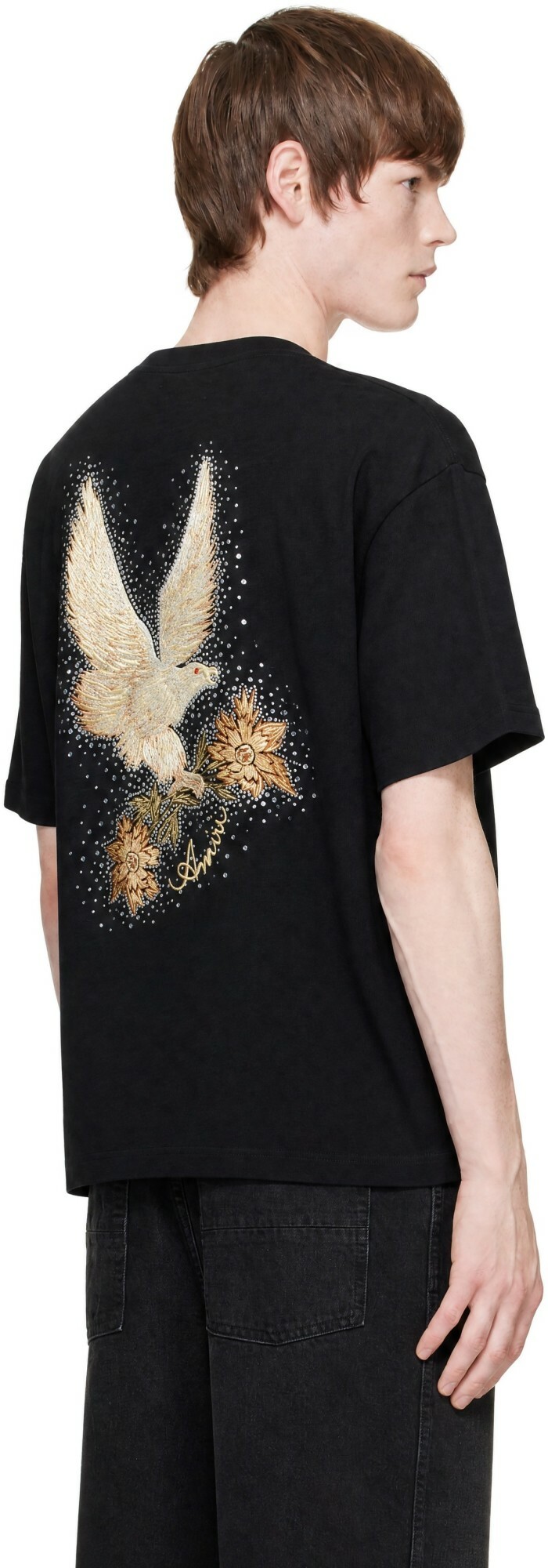 AMIRI Black 'AMIRI Eagle' Oversized T-shirt