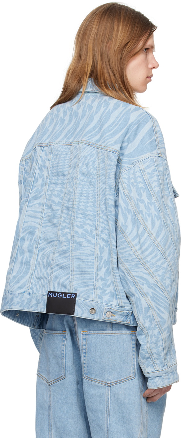 Mugler Blue Star Denim Jacket