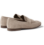 Dunhill - Chiltern Suede Penny Loafers - Gray