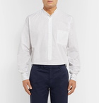 Richard James - Grandad-Collar Striped Slub Cotton Half-Placket Shirt - White