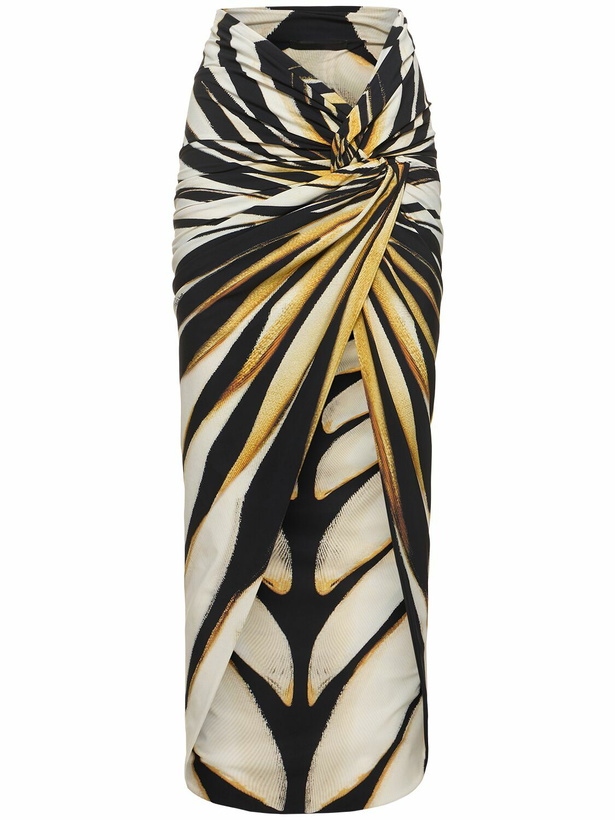 Photo: ROBERTO CAVALLI Ray Of Gold Printed Lycra Sarong