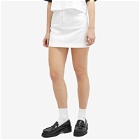 Balmain Women's Western Denim Short Skirt in White