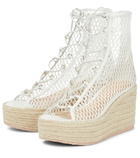 Gianvito Rossi - Helena 45 crochet espadrille wedges