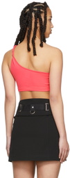 Helmut Lang Pink Twisted One Shoulder Bra