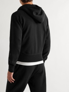 TOM FORD - Garment-Dyed Cotton-Jersey Zip-Up Hoodie - Black