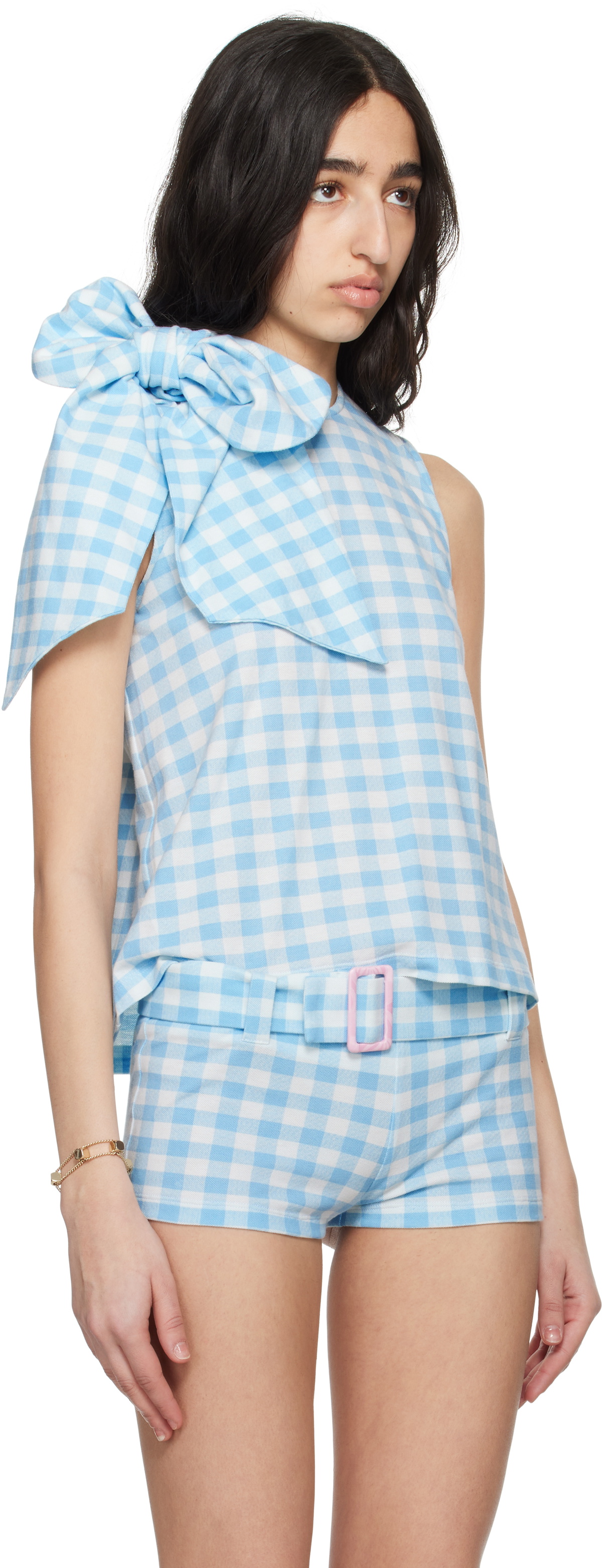 SUPER YAYA Blue & White Marin Blouse