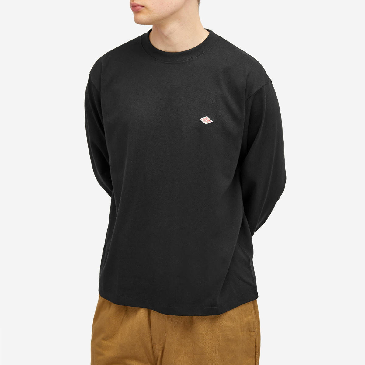 Danton Men's Long Sleeve Logo T-Shirt in Black