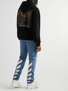 Off-White - Printed Cotton-Jersey Hoodie - Black