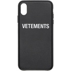 Vetements Black Logo iPhone X Case