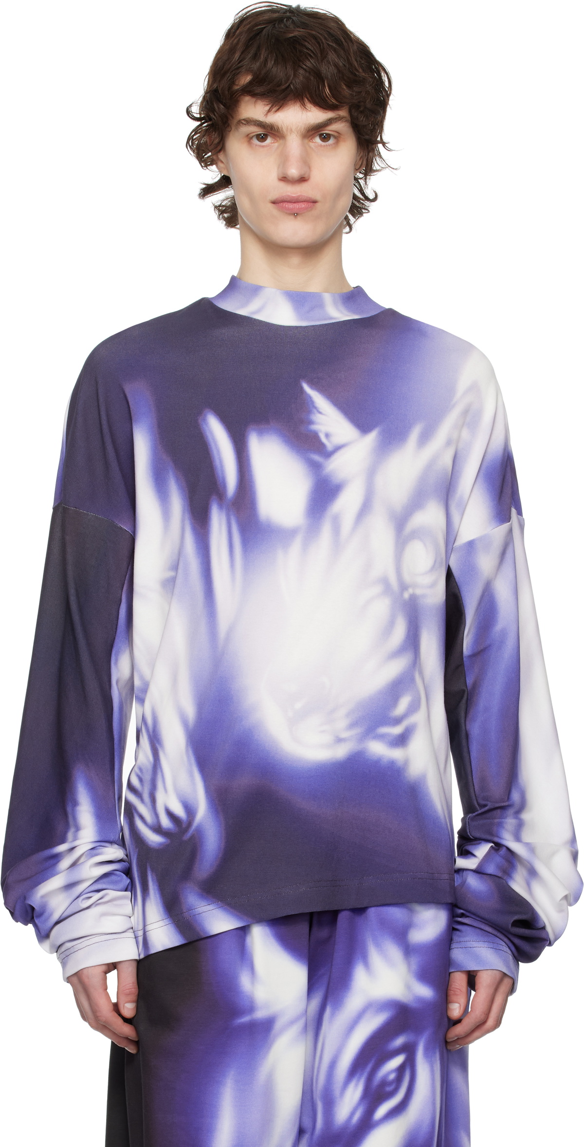 Gerrit Jacob Green Printed Turtleneck Gerrit Jacob