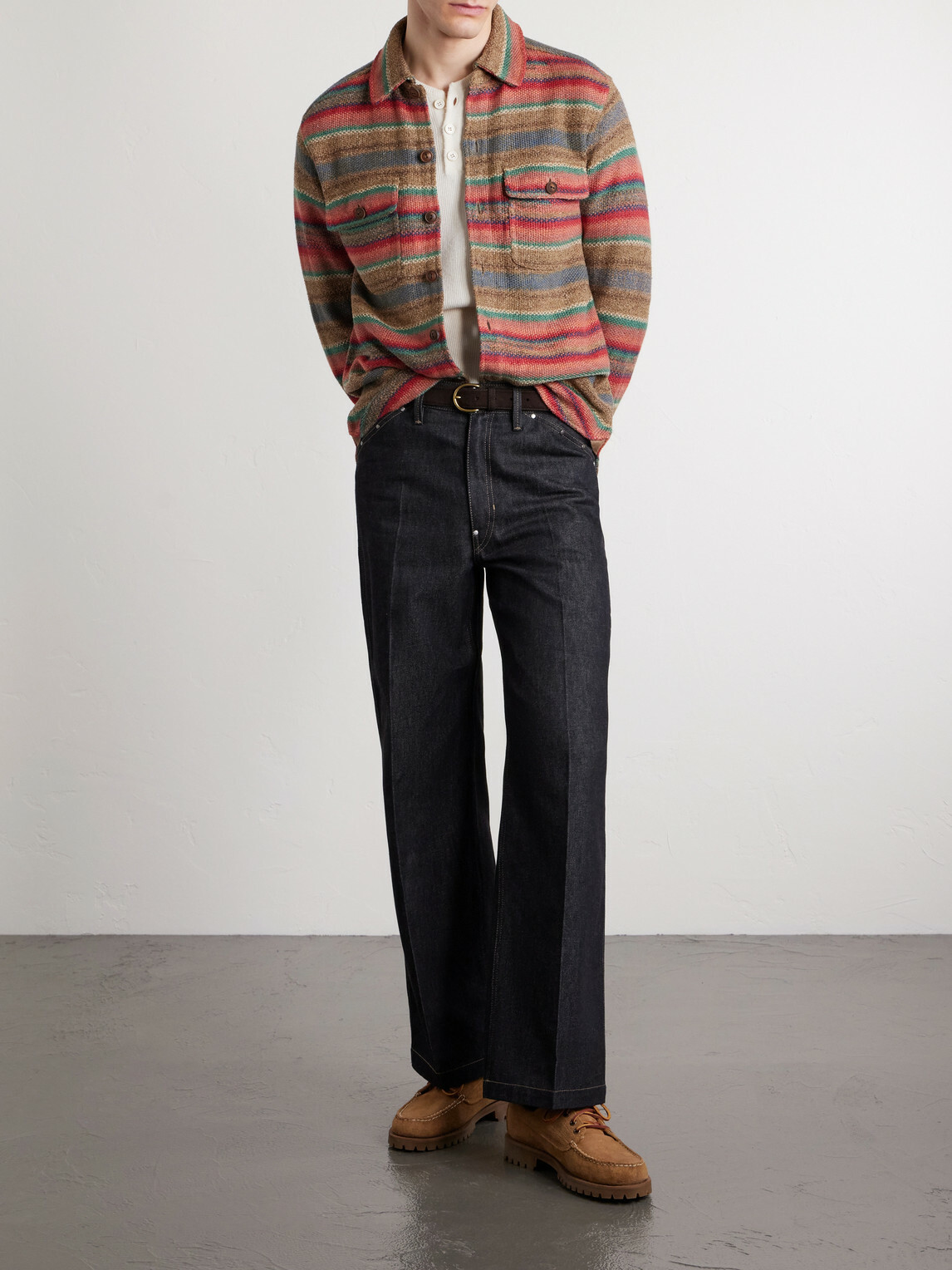 RRL - Matlock Striped Linen and Silk-Blend Shirt - Multi