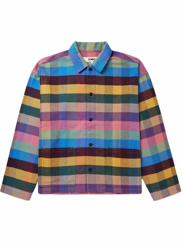 Photo: YMC - Checked Cotton-Flannel Overshirt - Multi