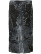 DIESEL Denim Low Rise Midi Skirt