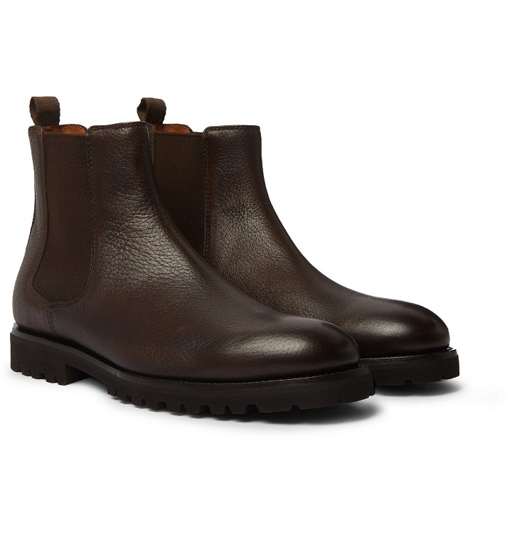 Photo: Brunello Cucinelli - Full-Grain Leather Chelsea Boots - Brown