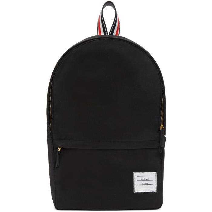 Photo: Thom Browne Black Unstructured Nylon Backpack 