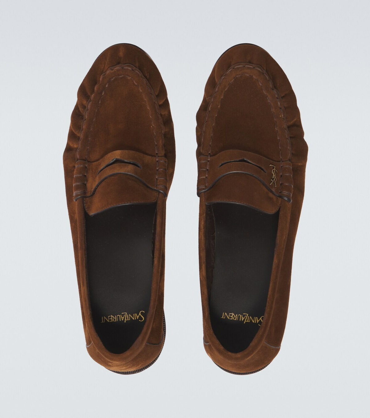 Saint Laurent Le Loafer Cassandre suede penny loafers