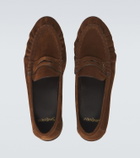 Saint Laurent Le Loafer Cassandre suede penny loafers