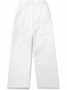 LOEWE - Straight-Leg Pleated Jeans - White