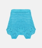 Alanui - Blooming Flowers cotton miniskirt